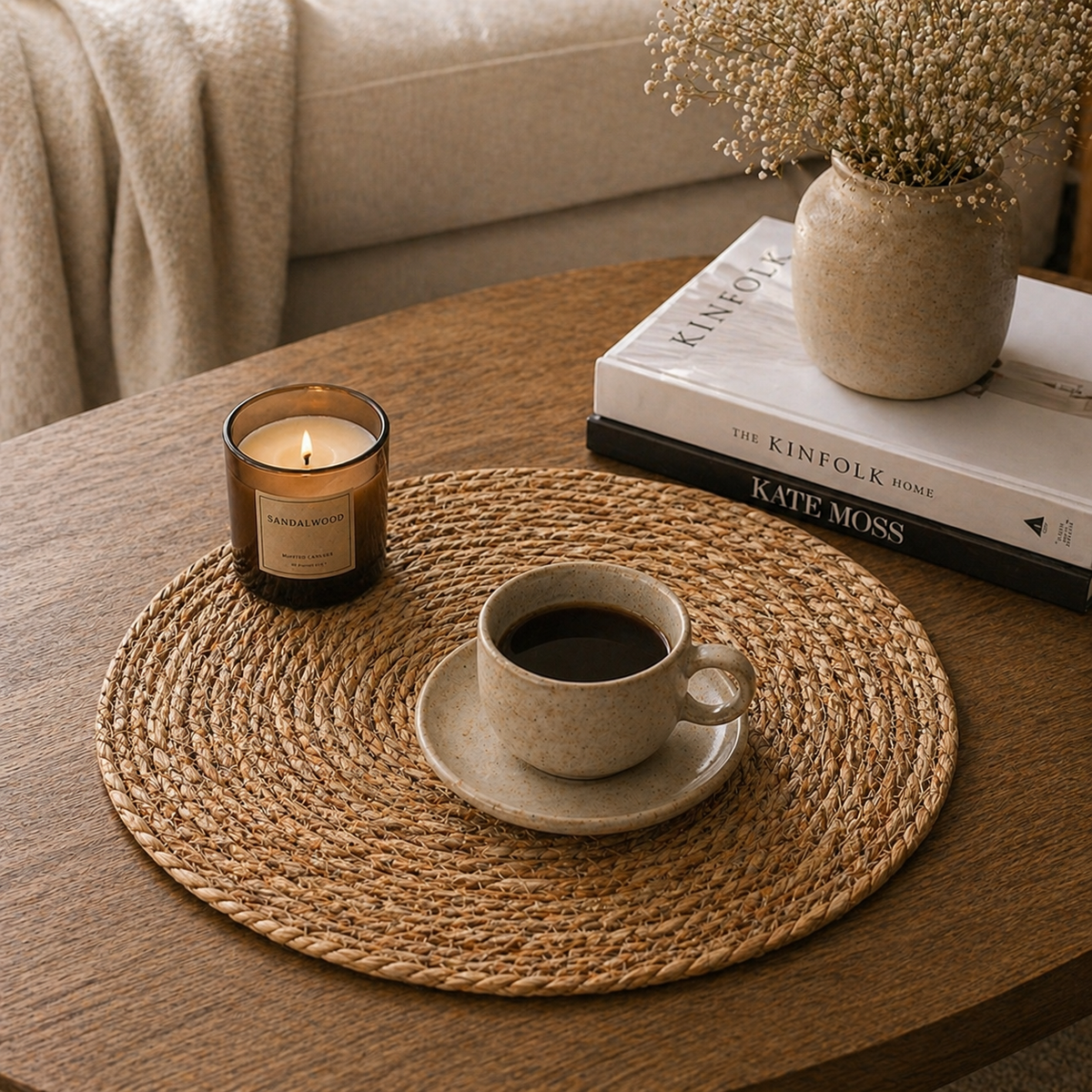 PRICE!!! Handwoven Straw Placemat Hypersku