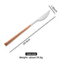 Wood Handle Stainless Steel Cutlery Set 4-Piece Hypersku