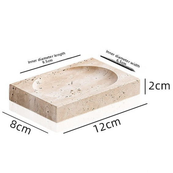 Yellow Travertine Bathroom Toiletry Storage Set Hypersku