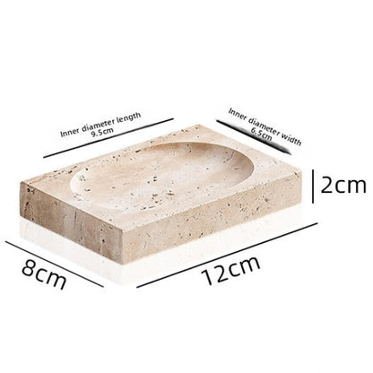 Yellow Travertine Bathroom Toiletry Storage Set Hypersku