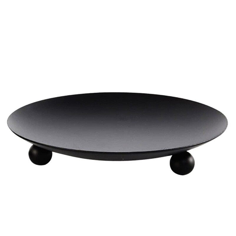 PRICE!!! Iron Candle Plate Holder | Minimalist Nordic Tray Design Hypersku