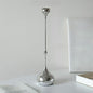 Silver Taper Candle Holder | Sculptural Water Drop Design Hypersku
