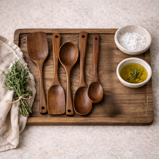Artisan Wooden Kitchen Utensil Set Hypersku
