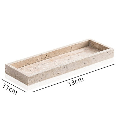 Yellow Travertine Bathroom Toiletry Storage Set Hypersku