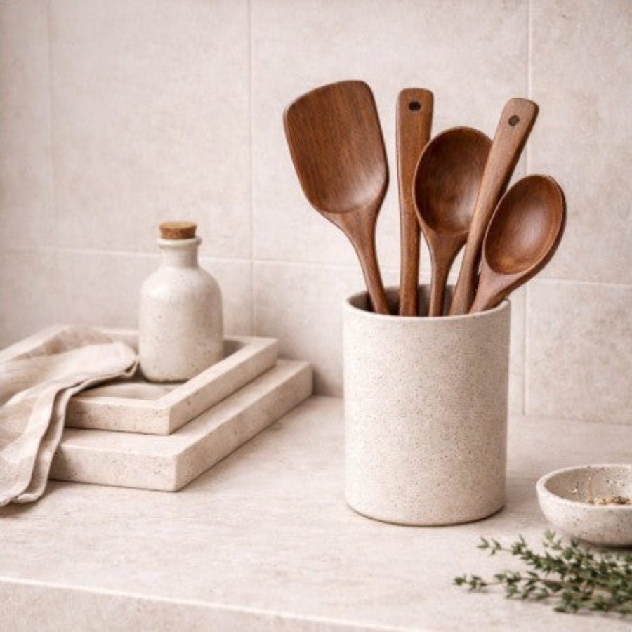 Artisan Wooden Kitchen Utensil Set Hypersku