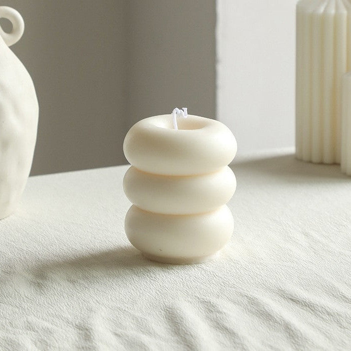 Sculptural Nordic Candle – Minimal White Collection Hypersku