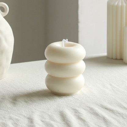 Sculptural Nordic Candle – Minimal White Collection Hypersku