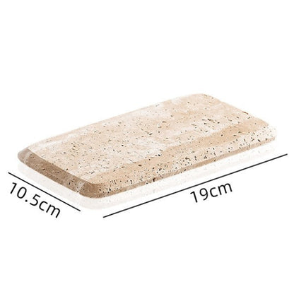Yellow Travertine Bathroom Toiletry Storage Set Hypersku