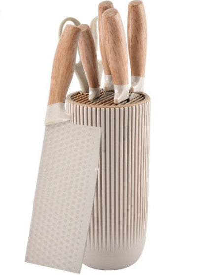 Nordic Ribbed Knife Set with Holder Hypersku
