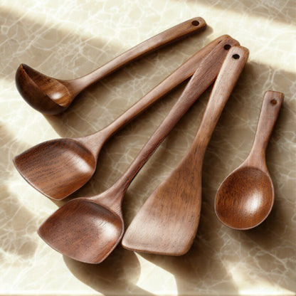 Artisan Wooden Kitchen Utensil Set Hypersku