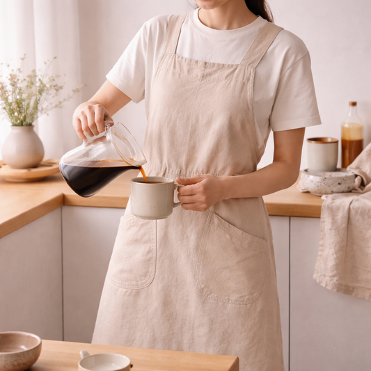 PRICE!!! Cross Back Linen Apron Hypersku