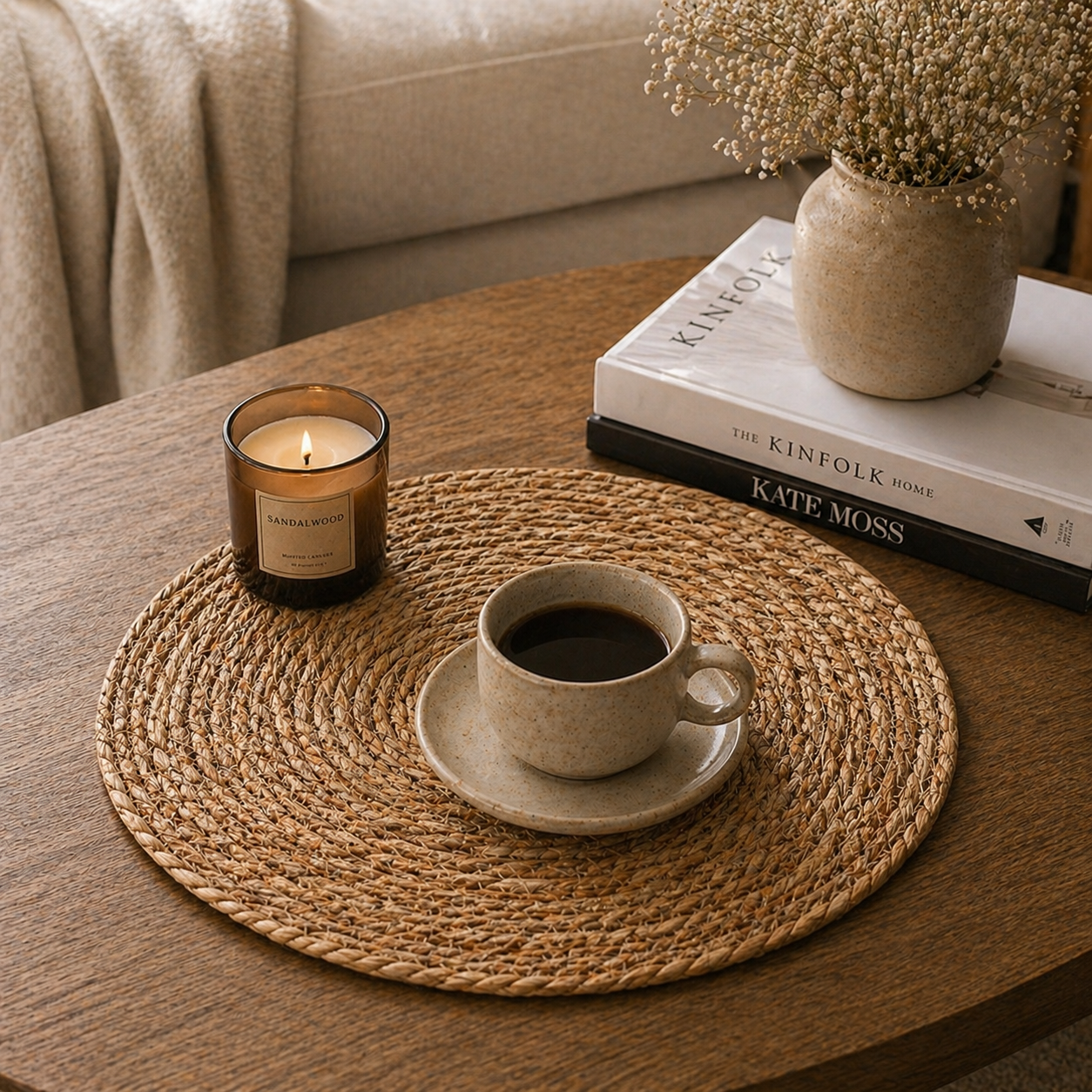 PRICE!!! Handwoven Straw Placemat Hypersku