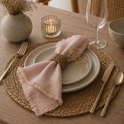 PRICE!!! Fringed Linen Napkin Hypersku