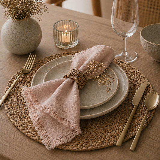PRICE!!! Fringed Linen Napkin Hypersku