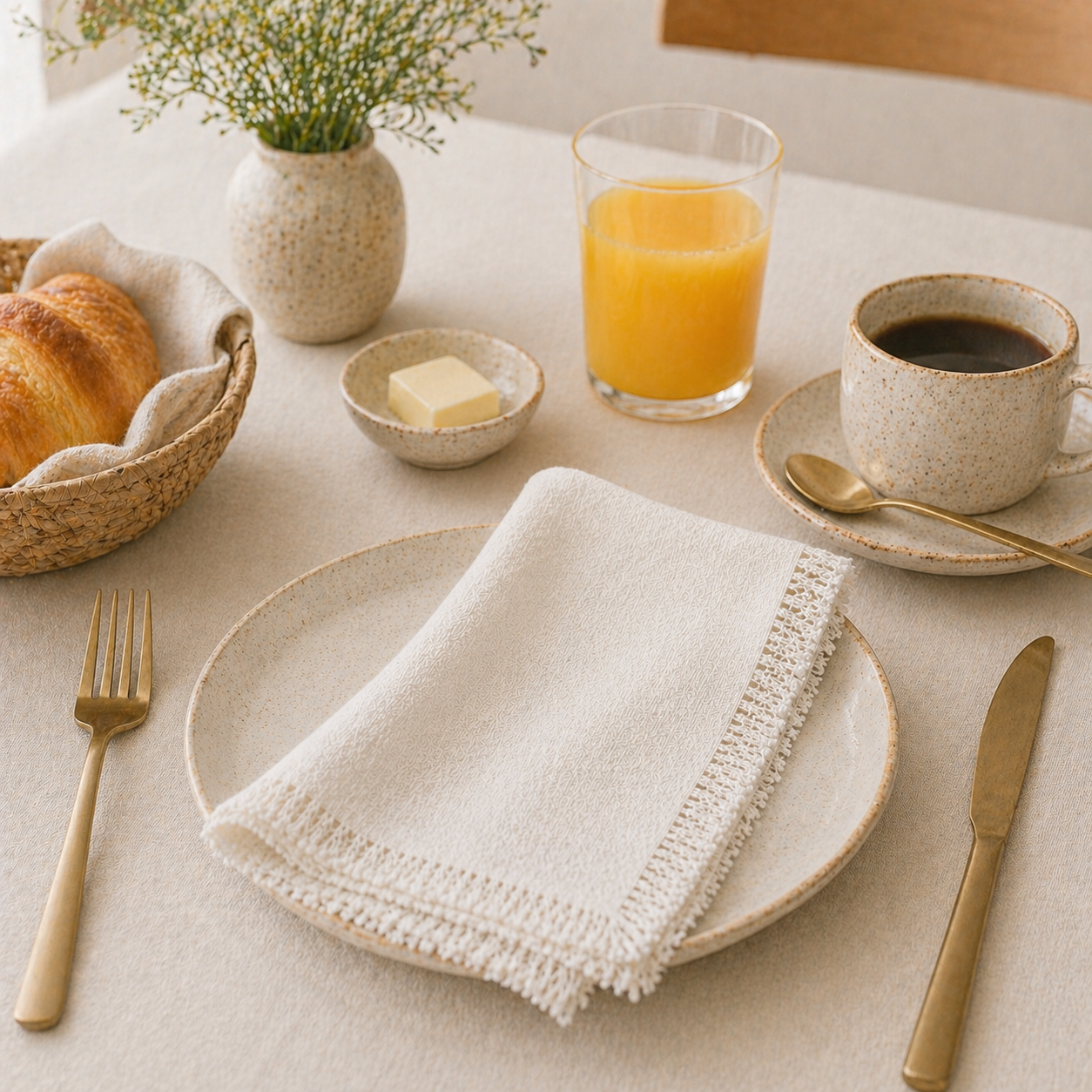 PRICE!!! Fringed Linen Napkin Hypersku