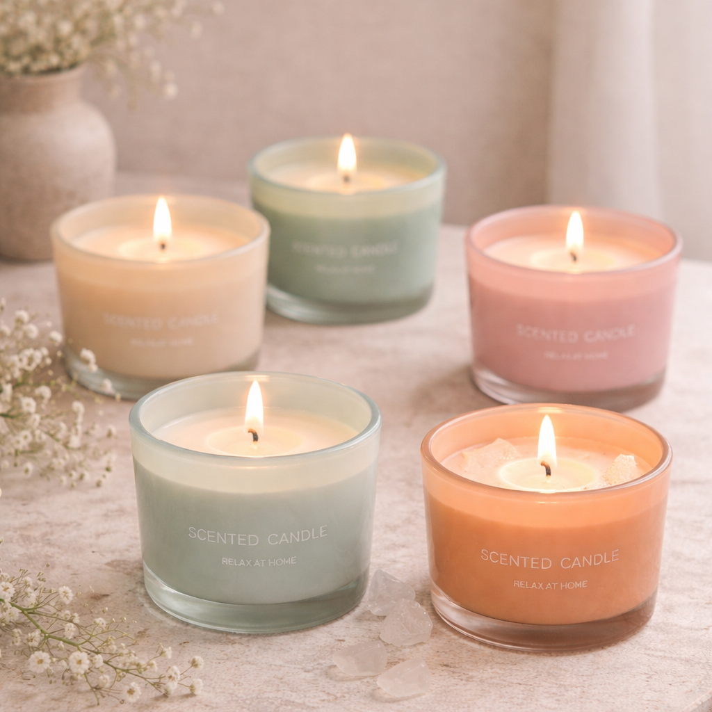 Aromatic Soy Candle in Glass Vessel Hypersku