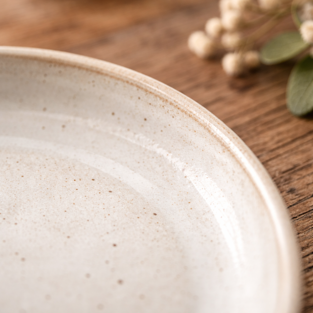 PRICE!!! Organic Ceramic Plate — Minimal Irregular Form Hypersku