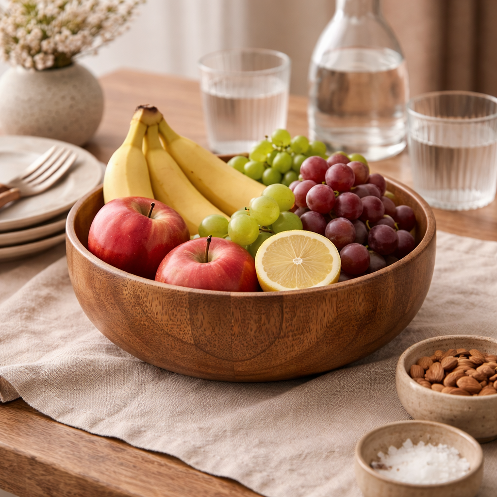 Acacia Wood Bowl — Organic Minimal Form Hypersku
