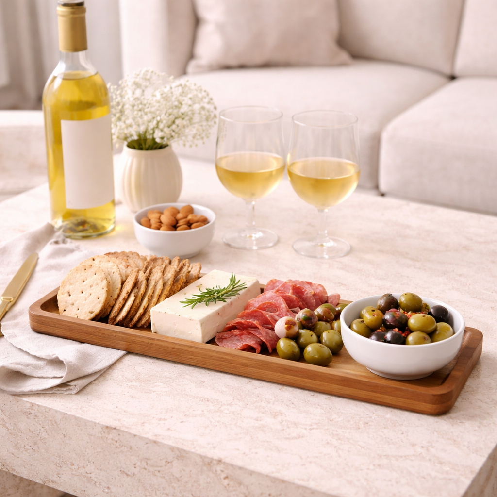 Acacia Wood Serving Tray Collection Hypersku