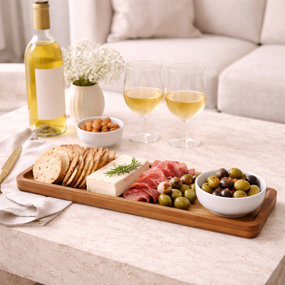 Acacia Wood Serving Tray Collection Hypersku