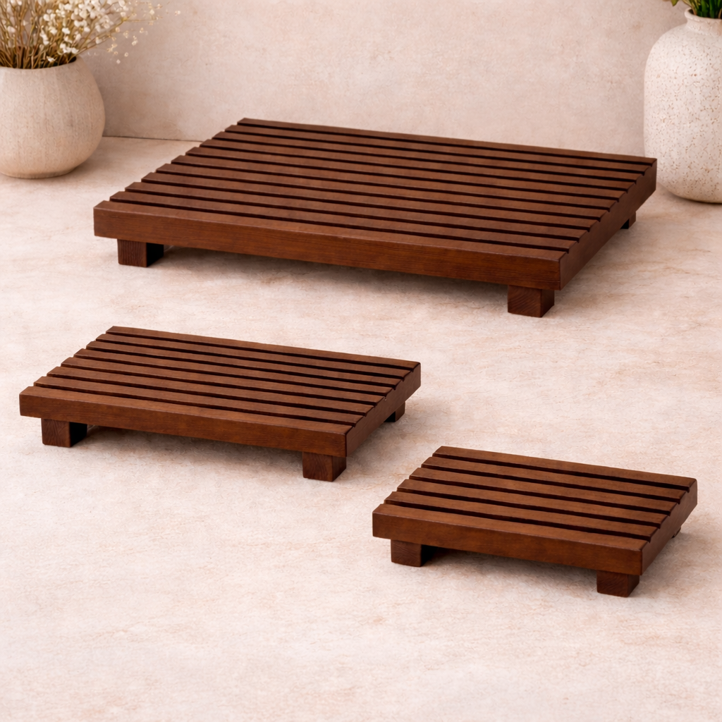 Minimalist Wooden Display Tray Stand Hypersku