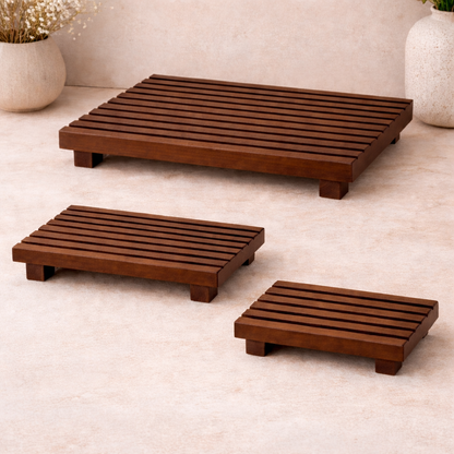 Minimalist Wooden Display Tray Stand Hypersku