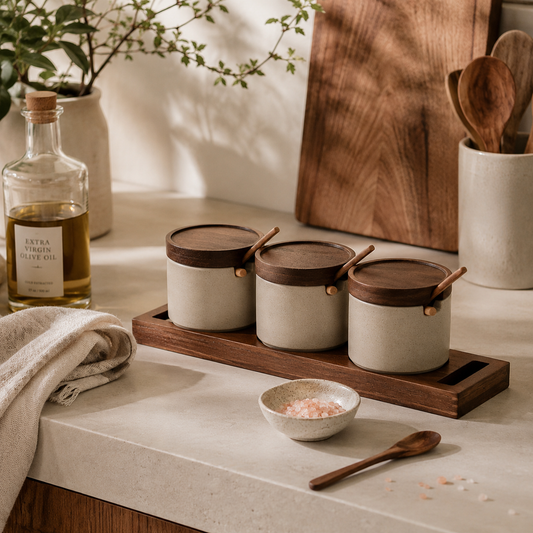 Ceramic Seasoning Jar Set Hypersku