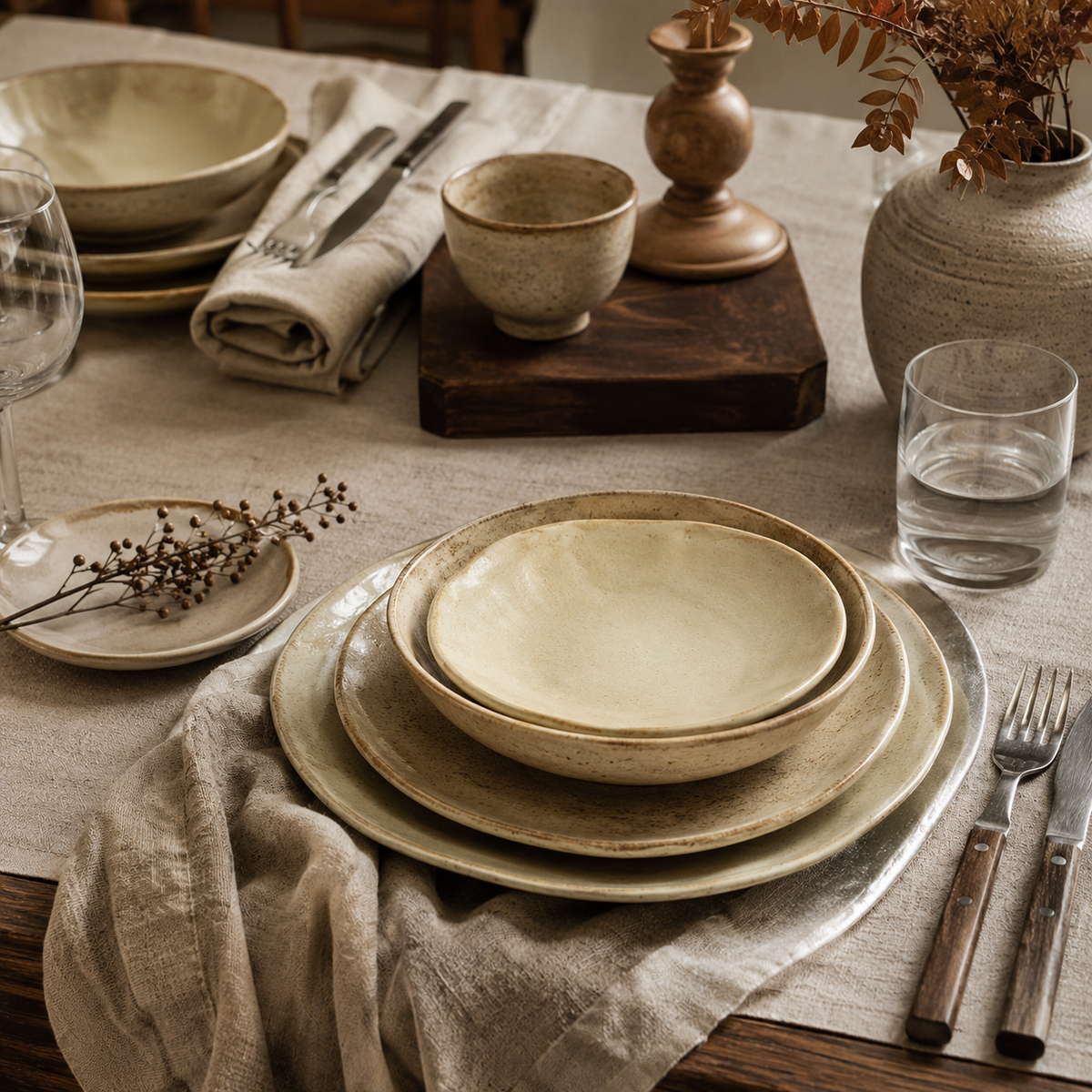 PRICE!!!!! Japanese Rustic Stoneware Plate Hypersku