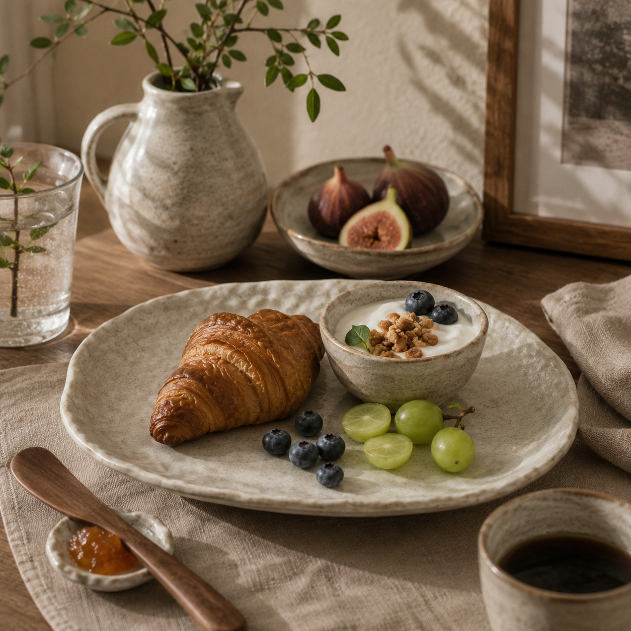 PRICE!!! Japanese Irregular Stoneware Serving Plate Hypersku