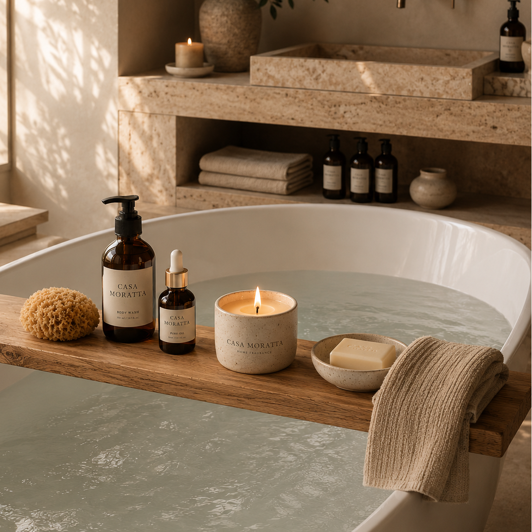 Solid Wood Bathtub Tray Shelf Hypersku