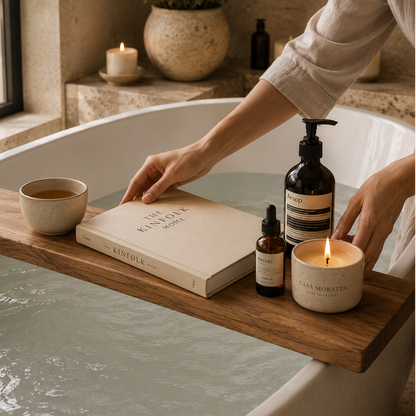 Solid Wood Bathtub Tray Shelf Hypersku