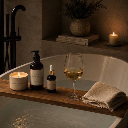 Solid Wood Bathtub Tray Shelf Hypersku