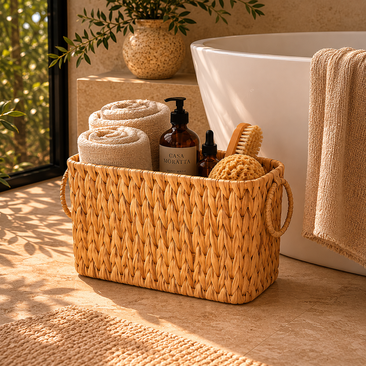 PRICE!!! Handwoven Water Hyacinth Storage Basket Hypersku