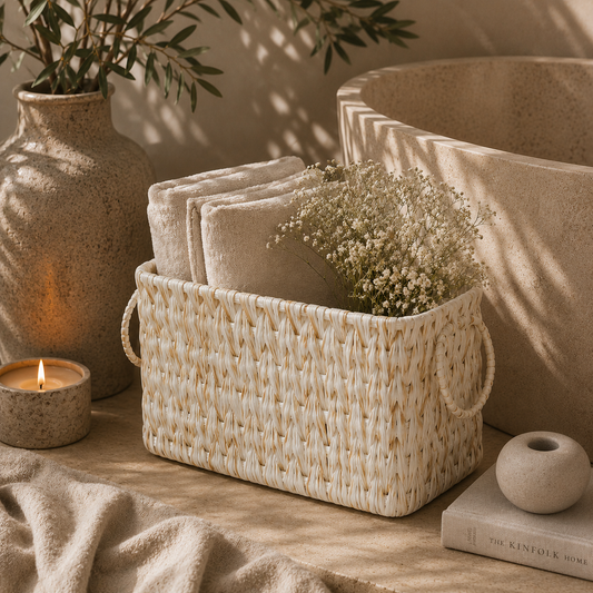 PRICE!!! Handwoven Water Hyacinth Storage Basket Hypersku