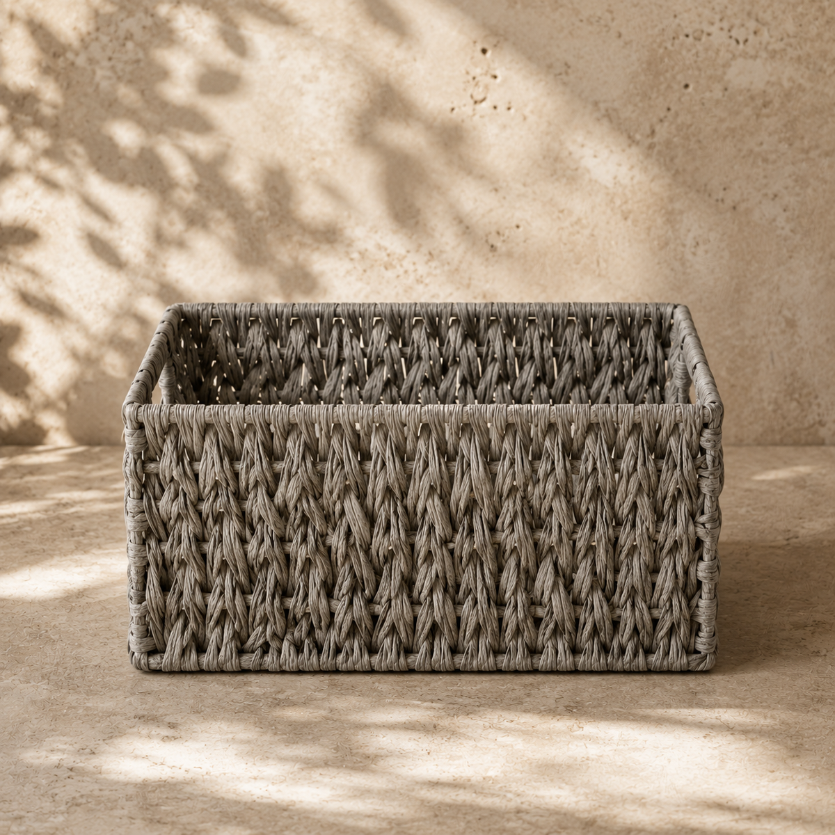 PRICE!!! Handwoven Gray Rattan Storage Basket Hypersku