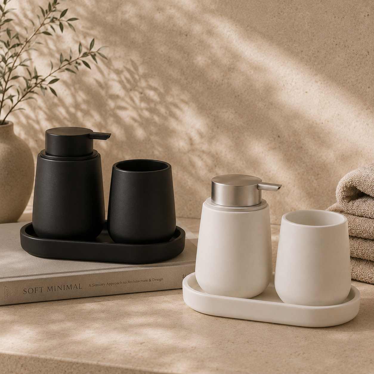 Minimalist Ceramic Bathroom Set Hypersku