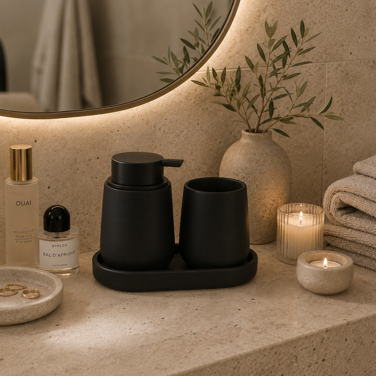 Minimalist Ceramic Bathroom Set Hypersku