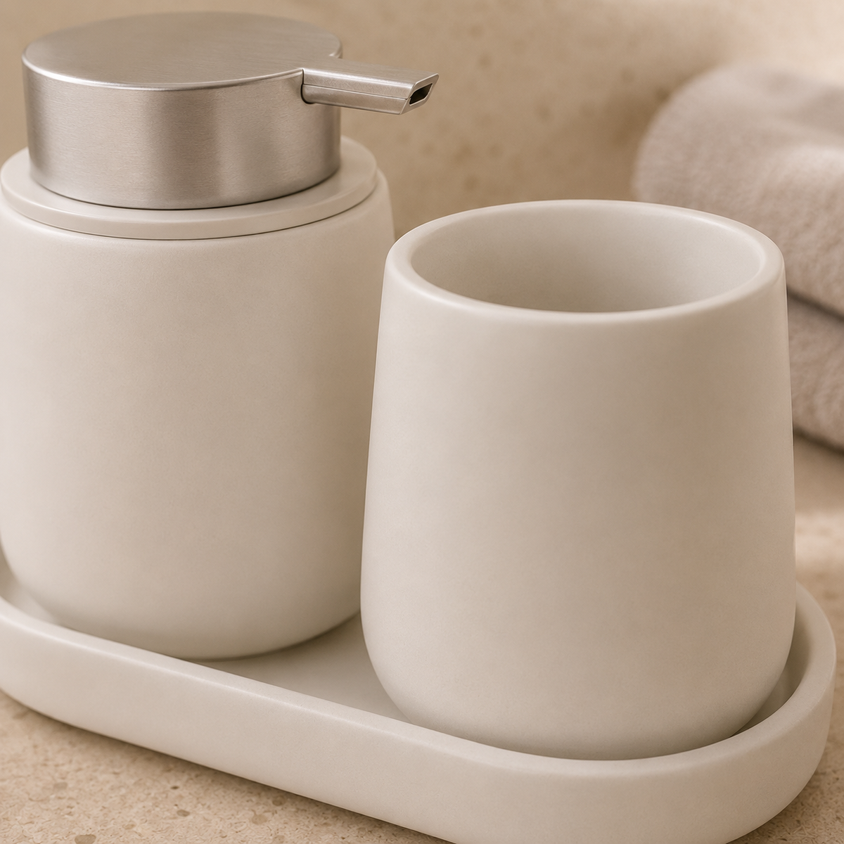 Minimalist Ceramic Bathroom Set Hypersku