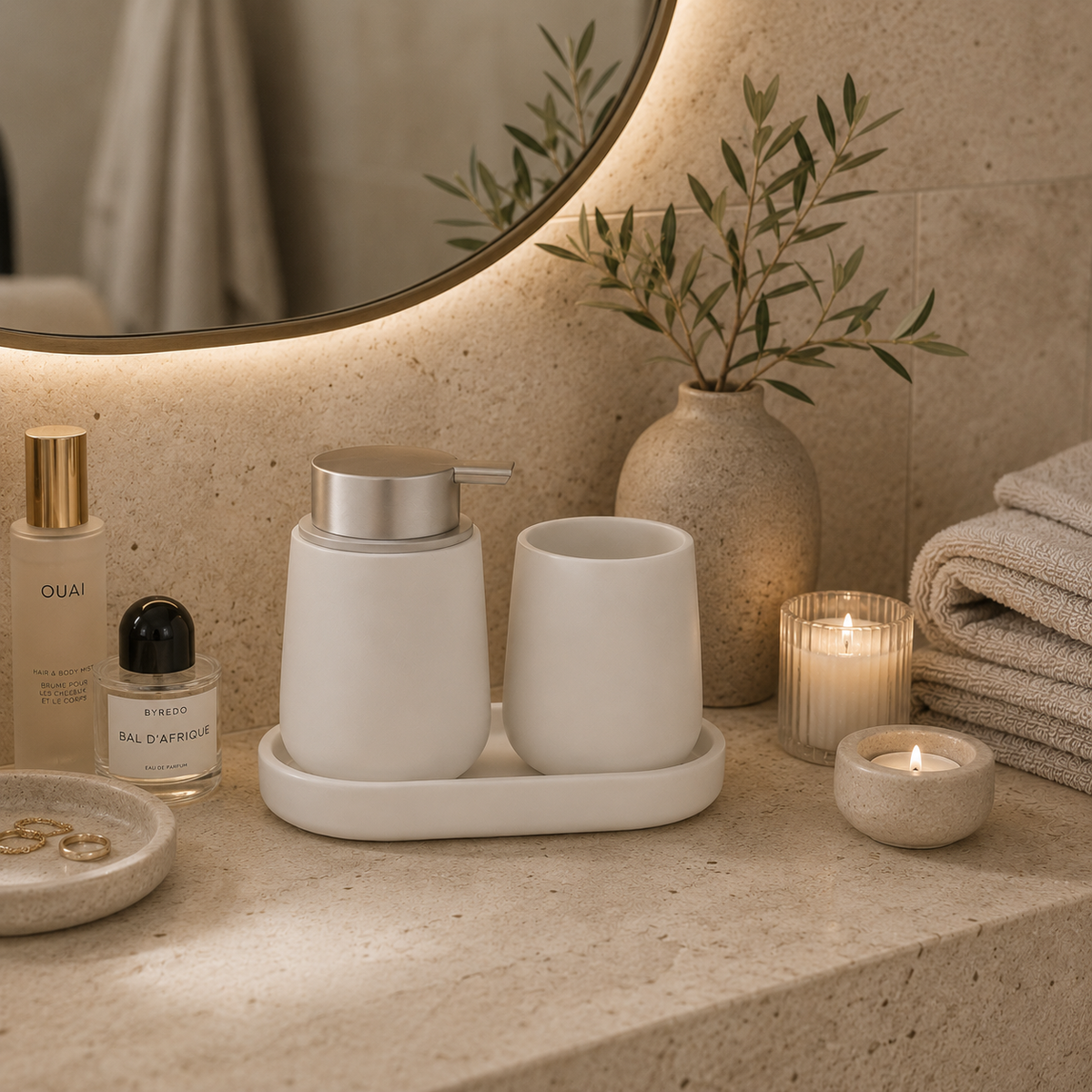 Minimalist Ceramic Bathroom Set Hypersku