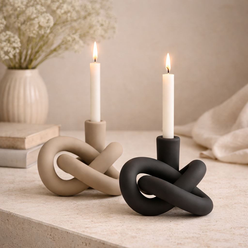 Sculptural Knot Candle Holder Hypersku