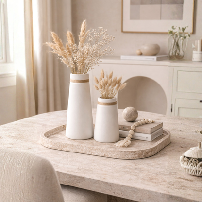 Nordic Rope Accent Ceramic Vase Hypersku