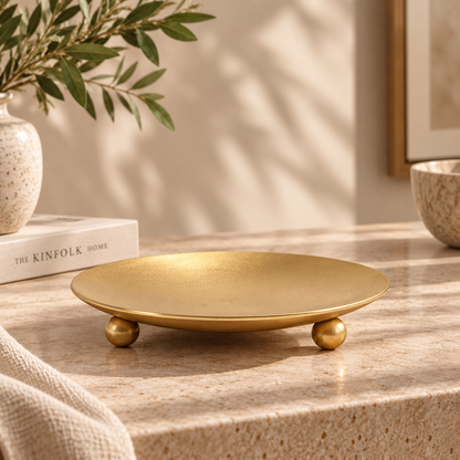 Minimalist Footed Candle Plate Hypersku