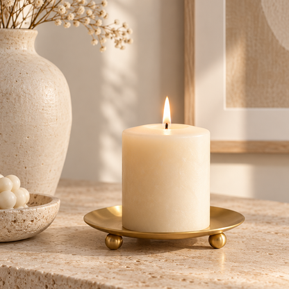 Minimalist Footed Candle Plate