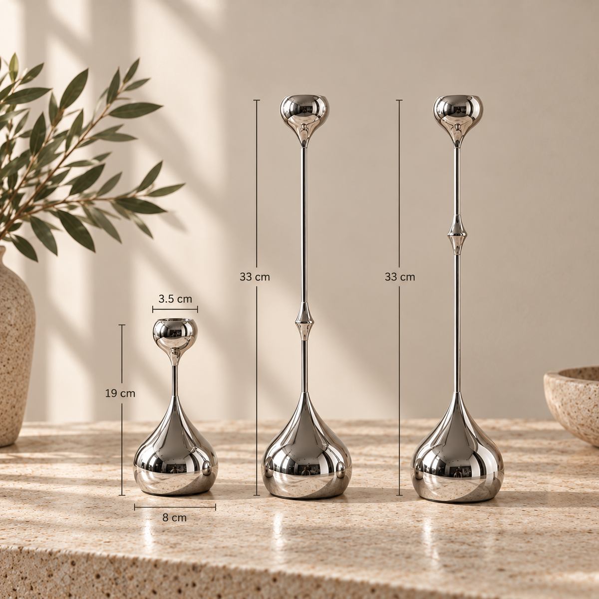 Sculptural Droplet Candle Holder Hypersku