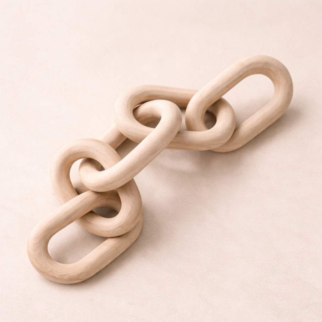 Sculptural Wooden Chain