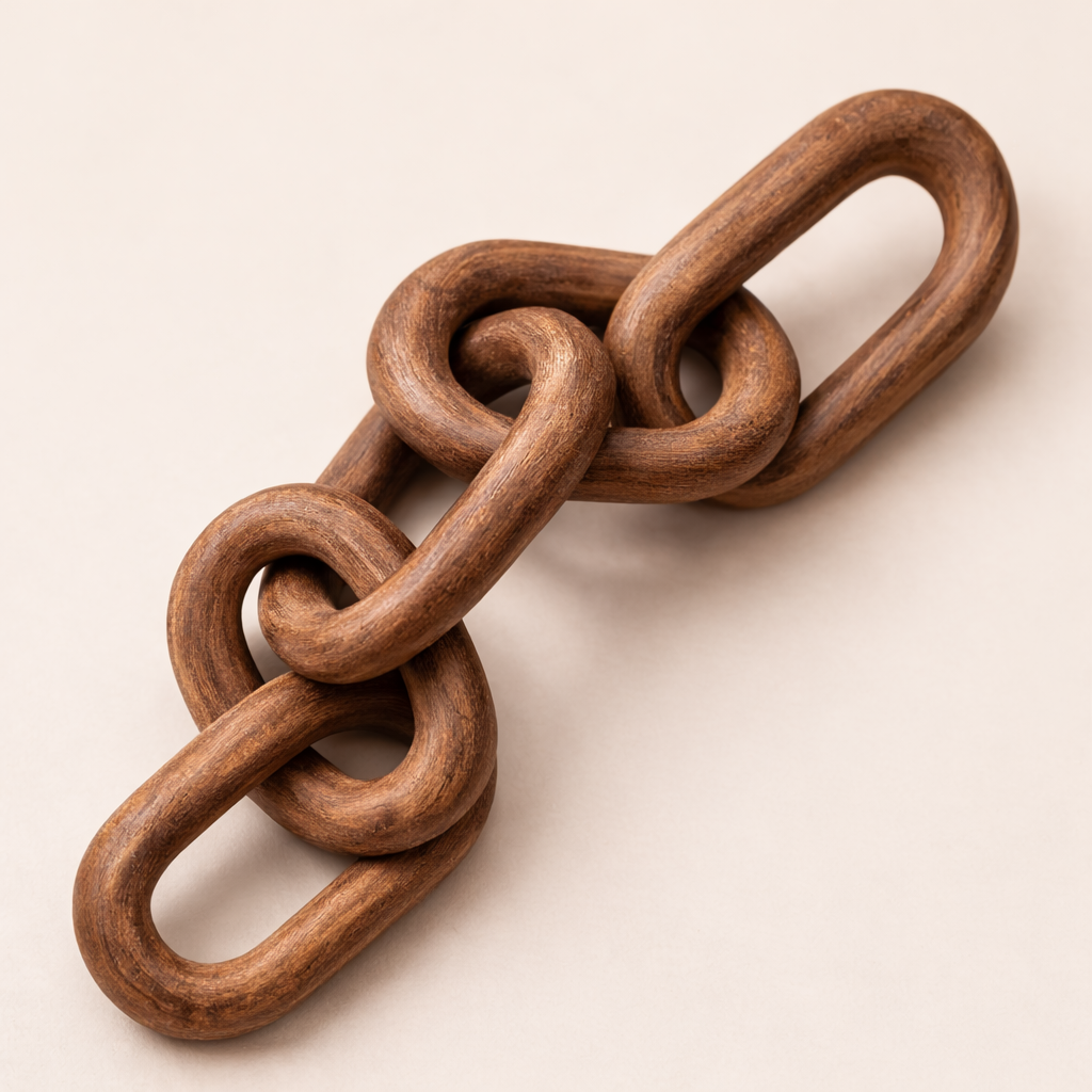 Sculptural Wooden Chain