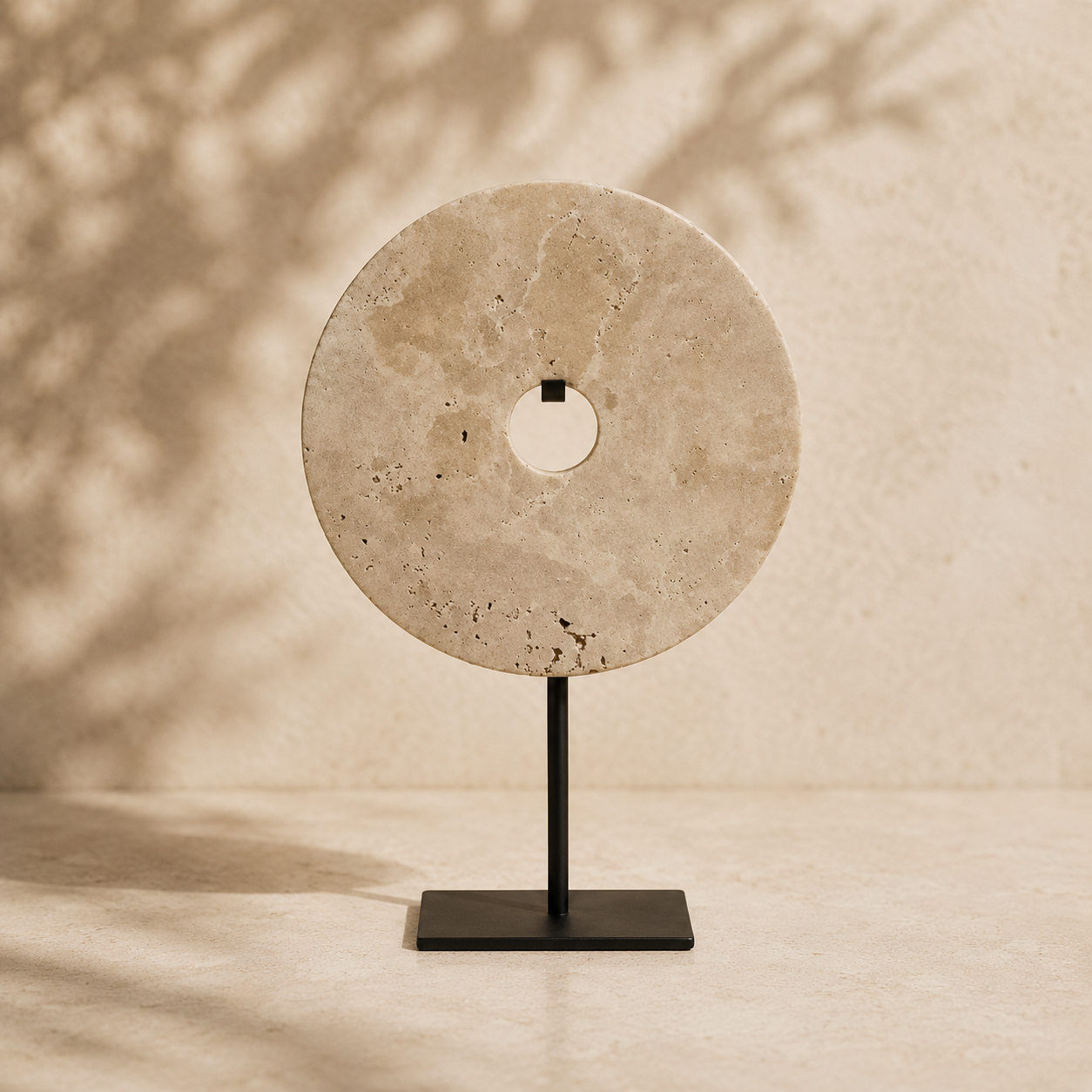 Travertine Circle Sculpture Hypersku