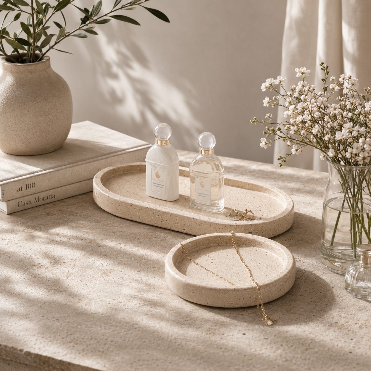 Travertine Decorative Tray Hypersku