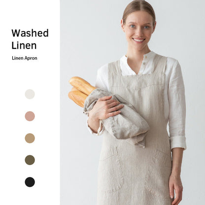 Simple Linen Apron for Kitchen and Cafe Hypersku