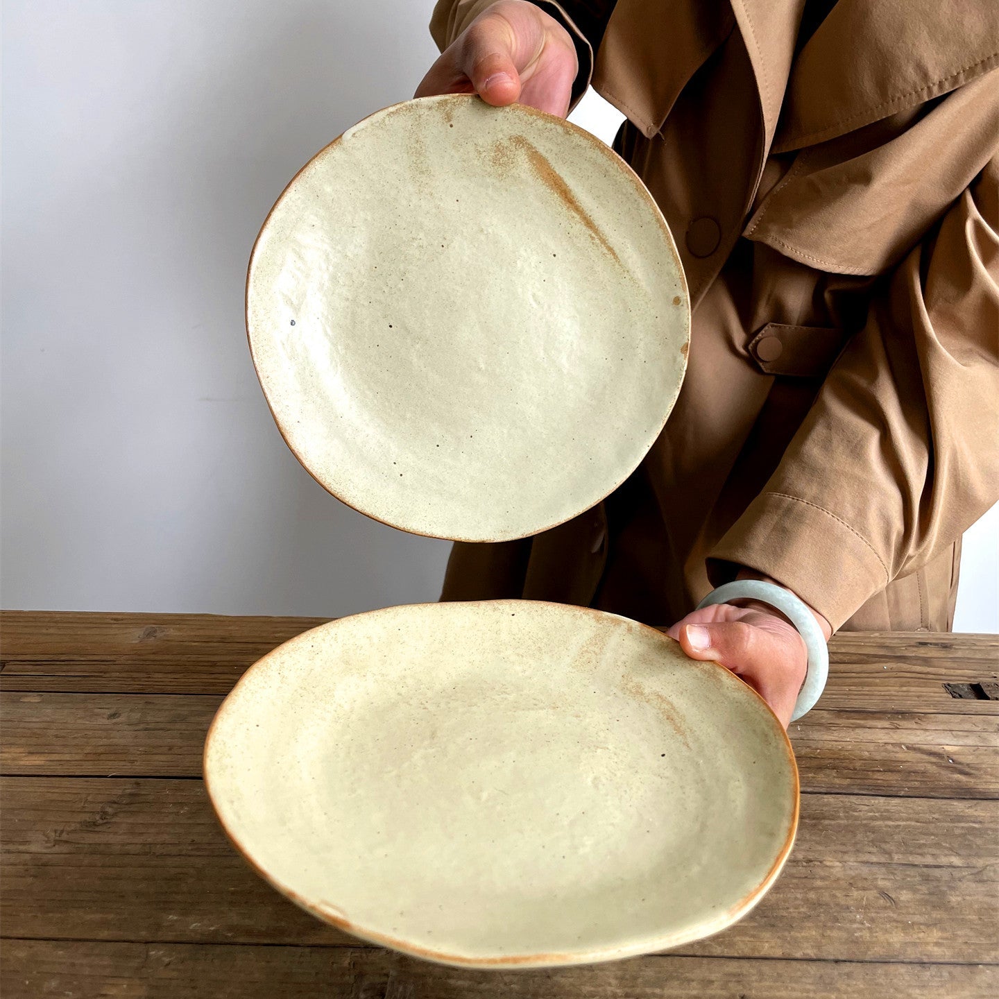 Japanese Style Matte Ceramic Dinner Plates Hypersku